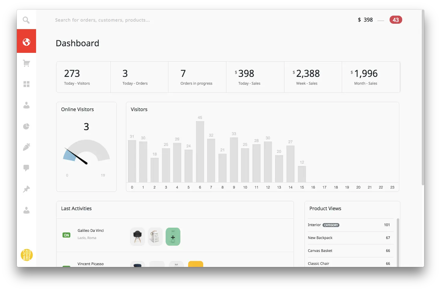 AuraShop Main Dashboard
