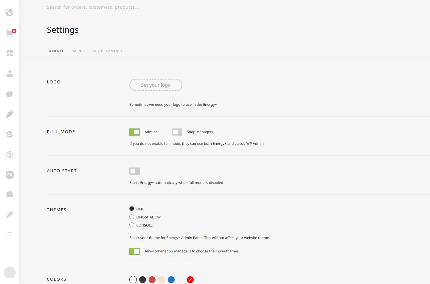 Facile Admin Custom Menu Control